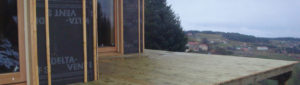 Chalet pose ouvertures AMC Charpente Loire