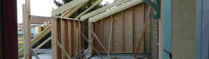 Extension de maison, 1ers panneaux. AMC Charpente Loire
