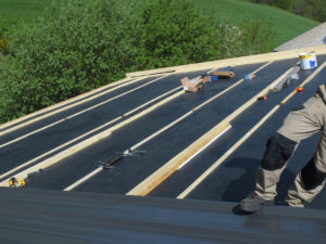 Travaux installation bac acier AMC Charpente Loire