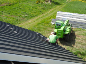 Travaux installation bac acier AMC Charpente Loire