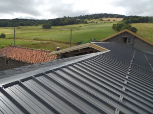 Travaux installation bac acier AMC Charpente Loire