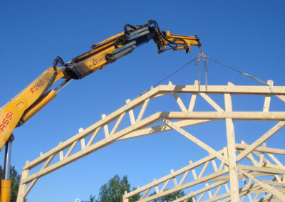 Installation grandes structures bois