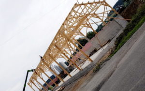 Amc charpente fabrique d'aliment à la ferme de 400m²
